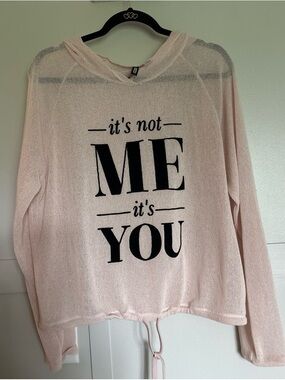 H&M Light Pink Knit Hoodie